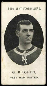 Taddy - 'Prominent Footballers (Grapnel 1908-9)' - G. Kitchen (West Ham Unite... - Bild 1 von 2