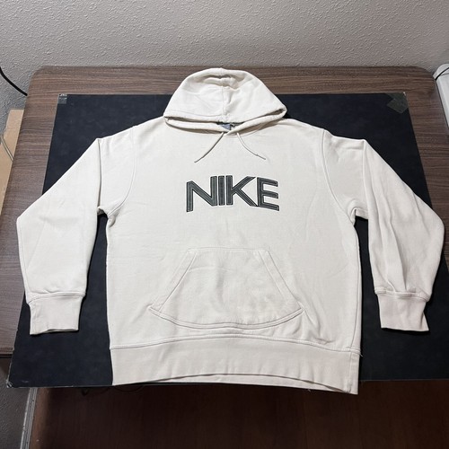 OFF WHITE Felpa Nike Center Swoosh con cappuccio panna marrone vintage felpa bianco sporco hip hop Y2k