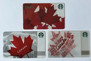 Tarjetas de regalo de Starbucks 2012-13-14 de Canadá - conjunto de 3 - Imagen 1 de 2