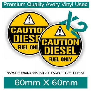 CAUTION DIESEL FUEL ONLY DECAL STICKER X2 PACK SELF ADHESIVE OH&S STICKERS - Bild 1 von 1