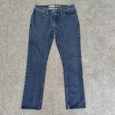 Free World Messenger Skinny Jeans Mens 32x31 Reg Dark Blue Denim 5 pocket 