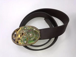 Neu mit Etikett $ 75 Iris Design hausgemachte Gürtelschnalle mit großem Gürtel - Bild 1 von 5