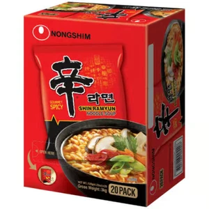 Nongshim Shin Ramyun Instant Noodle Value Pack 20 x 120g Spicy Korean - Picture 1 of 2