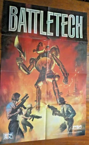 BattleTech Werbeposter 34"x22" Boris Vallejo Blood of Heroes 1993 ROCBook - Bild 1 von 2