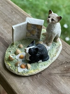 Border Fine Arts Figurine-sunny Side Up Cats&eggs Hand Made In Scotland 1996 - Picture 1 of 5