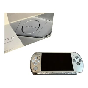 Sony PSP-3000 Silver Handheld Console w/2GB Memory Card Box excellent - Picture 1 of 1