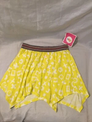New Girls Circo Yellow White X & O Hugs Kisses Flare Skirt Size L - Image 1 of 3