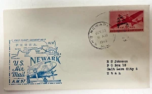 US Air Mail AM 97 First Flight Segment No. 7, Newark, New Jersey (1949) FDC - Picture 1 of 2