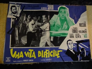 Fotoumschläge UNA VITA DIFFICILE 1'Ediz.1961 Alberto Sordi DINO RISI, Poster Poster - Bild 1 von 3