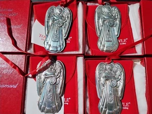 (4) Towle Sterling Silver Christmas Angel Ornaments 1991 First Edition - Picture 1 of 14
