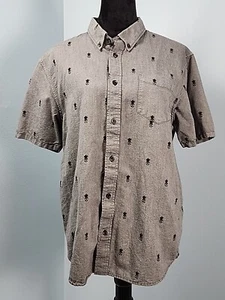 Vans Off The Wall Classic Fit Button Front Short Sleeve Cotton Shirt Pineapple - Bild 1 von 10