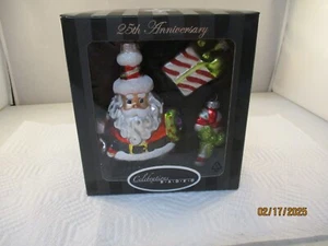 Christopher Radko 25th Anniversary Santa and Presents Glass Ornaments 2010 EUC - Picture 1 of 2