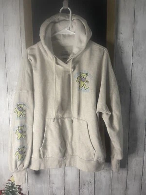 Grateful Dead American Eagle Oversized Hoodie Sweatshirt Womens s Beige $69 - Image 1 of 4