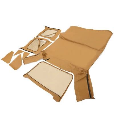 Fit 97-06 Jeep Wrangler TJ Soft top Frame Sailcloth Replacement w/Tinted Windows - Image 1 of 4