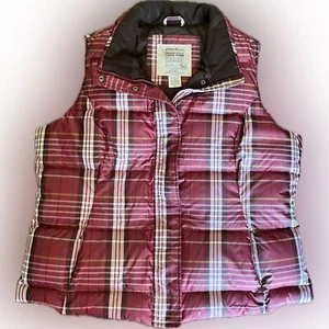 Eddie Bauer Women’s Goose Down Plaid Puffer Vest XXL - Picture 1 of 8