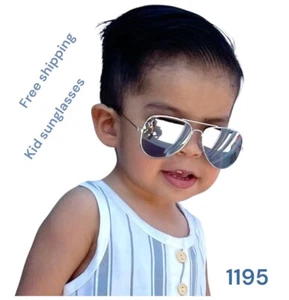 Kids Aviator Sunglasses Retro Fashion Children Boys Girls Students Eyewear 1195 - Picture 1 of 4