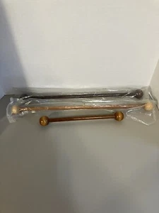 Vintage Lot of 3 Wooden Dowel Rods for Macrame Projects - Brown - Picture 1 of 4