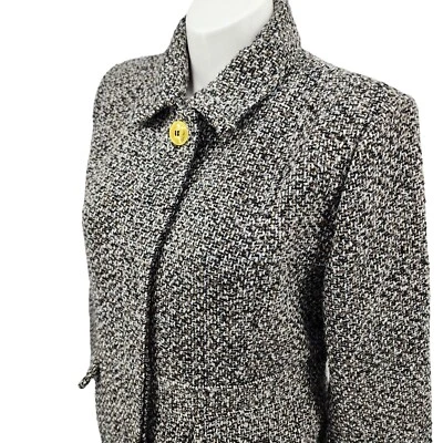 Sam Edelman Womens Tweed Coat With Gold Button Accents - X-Large - Image 1 of 4