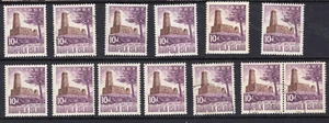 1953 Norfolk Island 10d Salt House Mint & Used Lot x 13 - Picture 1 of 1