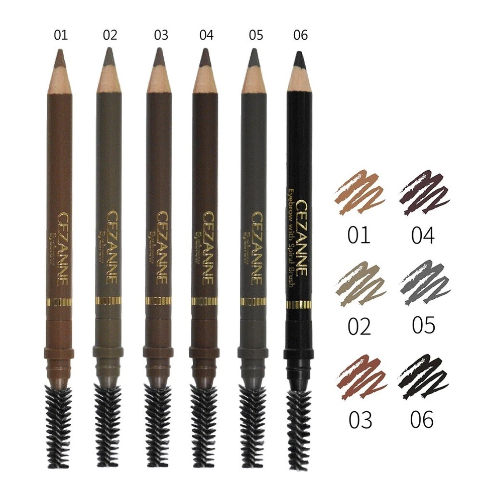 [CEZANNE] Natural Eyebrow Pencil with Built-in Spiral Brush 1.2g JAPAN NEW - Image 1 of 1