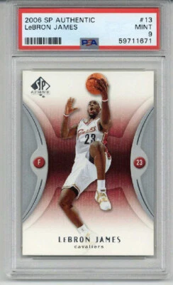 2006 UPPER DECK SP AUTHENTIC #13 LEBRON JAMES CARD CAVALIERS PSA 9 LOW POP RARE - Image 1 of 2