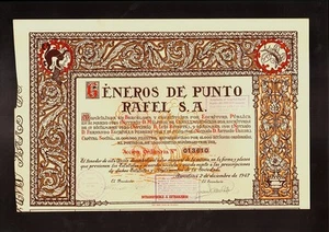 SPAIN Generos de Punto Rafel SA Barcelona 1947 - Picture 1 of 1
