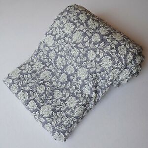 Grey Paisley Indian Cotton Quilt Beautiful Bedding Bedspread Coverlet Bed Cover 