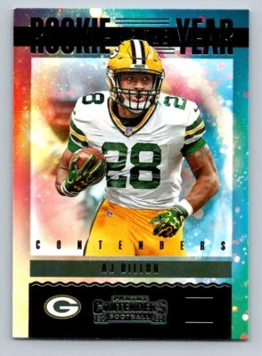 2020 Panini Contenders A.J. Dillon Rookie Green Bay Packers #RY-AJD - Image 1 of 2