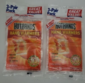 Lote de 2 calentadores de manos Hot Hands paquetes de 3 pares - 12 calentadores de manos en total - Imagen 1 de 2