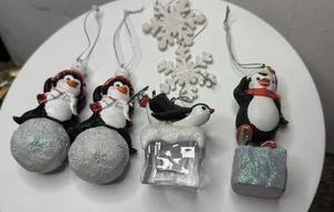 vier Vintage Pinguine Weihnachtsschmuck - Bild 1 von 8