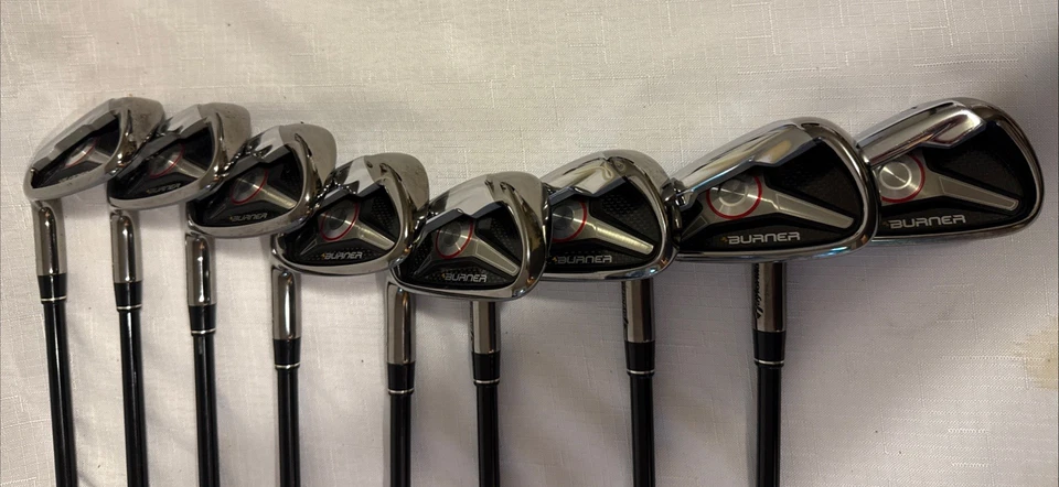 Juego de plancha TaylorMade Burner 2009 8ps 4-5-6-7-8-9-P-A Flex M NS Pro para zurdos Foto 1 de 4