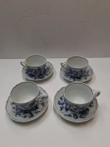 4er Set Blue Danube Porzellan Teetassen & Untertassen  - Bild 1 von 8