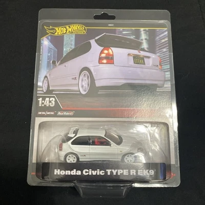 Hot Wheels 2025 Premium 2000 Honda Civic Type R EK9 Hatchback White 1:43 Scale - Image 1 of 3