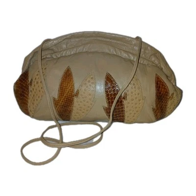 Cartera sin asas con apliques de serpiente Viva de hombro años 80 vintage marrón bandolera Foto 1 de 4
