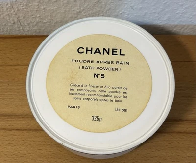 Chanel Puder No5 Bath Powder Poudre Aprés Bain geöffnete Verpackung Inhalt 99% - Bild 1 von 4