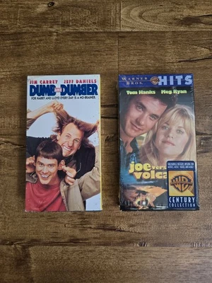 90’s Comedy VHS Double Feature -Dumb and Dumber, Joe Versus Volcano - Image 1 of 4