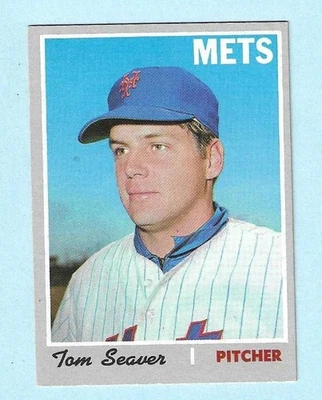 1970 Topps #300 Tom Seaver New York Mets HOF Near Mint COMPLETE SETBREAK - Image 1 of 2