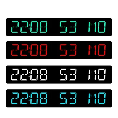 Auto Sync Time Plastic LED Alarm Clock Countdown Timer 4 Level Brightness Gift - Image 1 of 4