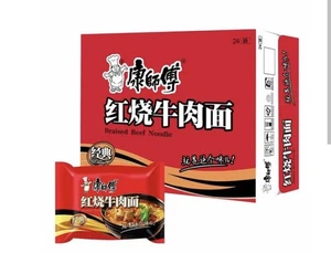98g*24 Bags Kangshifu Chinese Instant Noodles Braised Beef Noodle Prepared - Foto 1 di 1