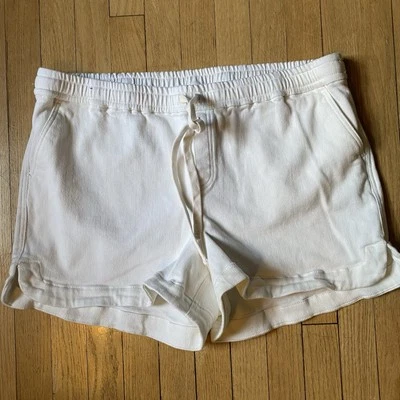 J. Pantalones Cortos XXL Crew Para Mujer Cordón Mezcla Algodón Bolsillos Crema 3” Entrepierna Usados en Excelente Condición Foto 1 de 4