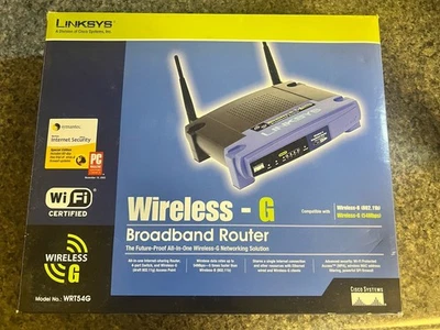 Linksys Wireless-G Broadband Router 2.4 GHz 4-Port Model WRT54G UNTESTED - Image 1 of 2