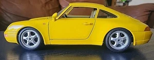 Burago Porsche 911 Carrera 1993 1/18 Scale Yellow Gold Die Cast Made In Italy - Picture 1 of 8