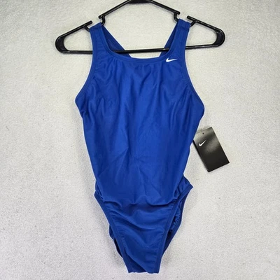 Nike Core Solids Fast Back Tank Swimwear Nylon Performance 32 Womens 6 Swim Suit - Image 1 of 4