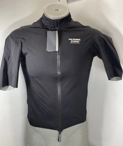 Pas Normal Studios Mens Cycling Shirt Black Size L Mechanism Pro Rain Zip Jersey - Picture 1 of 9