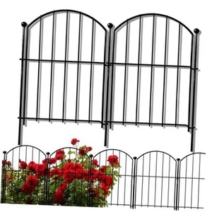 Decorative Garden Fence 21in x10ft, 10 Pack Rustproof Metal No Dig Fence - Picture 1 of 7
