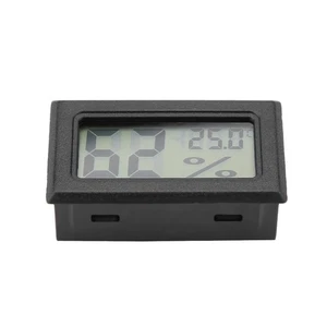 Black Embedded Digital Hygrometer Thermometer Humidity Temperature Monitor OU - Picture 1 of 13