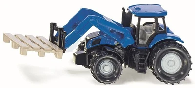 New Holland Tractor with Fork for Pallets SIKU Super Serie 1487 1/87 Scale Toy - Image 1 of 4