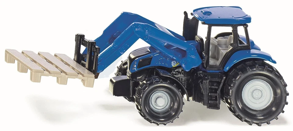 New Holland Tractor with Fork for Pallets SIKU Super Serie 1487 1/87 Scale Toy - Image 1 of 4