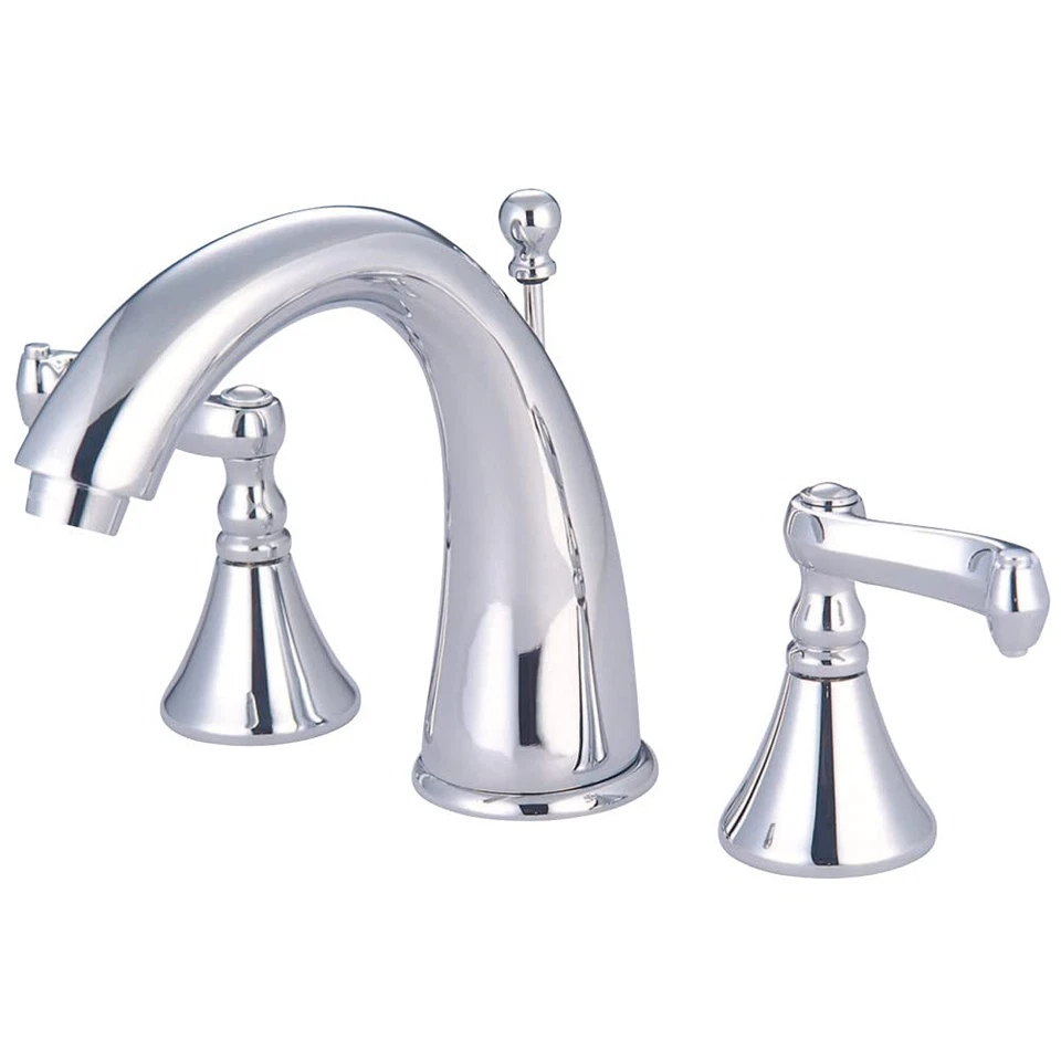 KS5971FL Royale Widespread Lavatory Faucet with French Lever Handle, Polished... - Image 1 of 2