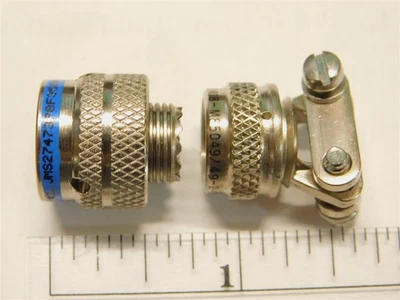 MS Amphenol MS27473P8F35SA 6P Circular Crimp St. Plug + Strain Relief Backshell - Image 1 of 4